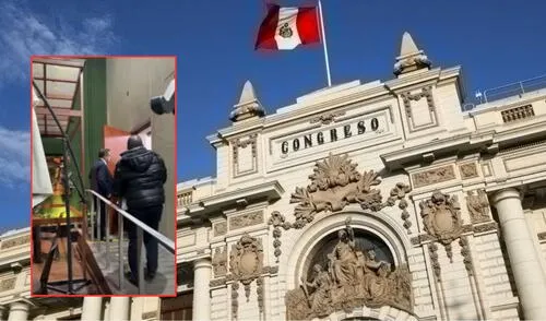 El momento exacto en el que arrojan su celular quedó registrado. Foto: composición LR Congreso