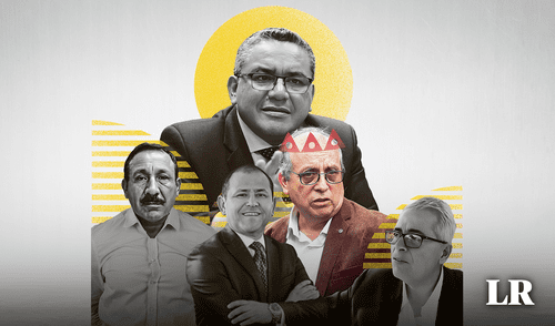 El operador Percy Tenorio (arriba), el abogado del estudio de Santiváñez, Marco Palacios, y el empresario minero Franco Parodi: todos relacionados con Nicanor Boluarte. Foto: composición LR / Ricardo Cervera