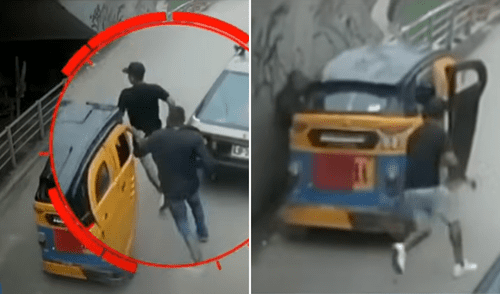 Hombre casi es atropellado tras perseguir a ladrón que robó su celular.