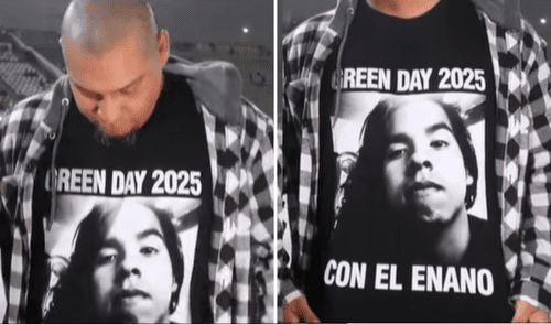 Fan de Green Day llevó camiseta con imagen de su hermano al concierto.