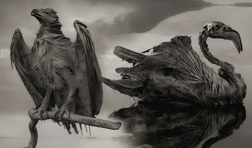 Lago Natron -  África - Tanzania - Animales petrificados