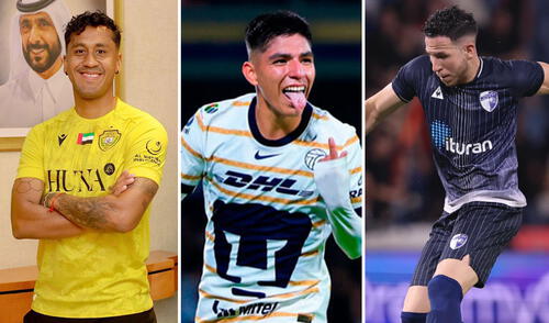 Piero Quispe se sumará a una lista que integran jugadores como Renato Tapia y Adrián Ugarriza, entre otros. Foto: composición de LR/Al Wasl/Pumas UNAM/Instagram
