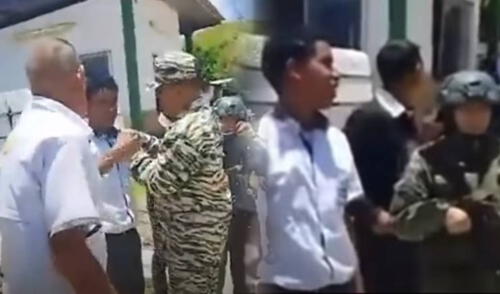 El grupo de militares usó a diversos ciudadanos para grabar un video a favor del régimen de Maduro. El grupo de militares usó a diversos ciudadanos para grabar un video a favor del régimen de Maduro.