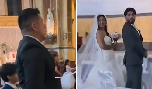 Insólita interrupción en boda religiosa en Perú sorprende a novios y usuarios de TikTok