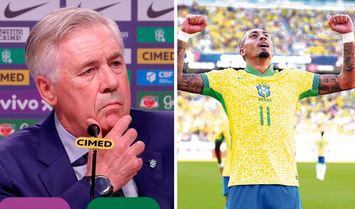 Raphinha es uno de los cuatro delanteros que Carlo Ancelotti usaría contra Chile. Foto: composición de LR/CBF/AFP