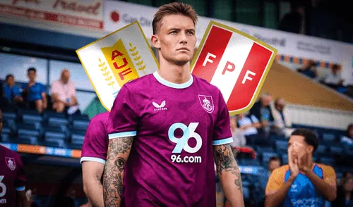 Oliver Sonne es el único jugador de la selección peruana que milita en una de las grandes ligas europeas. Foto: composición LR/Burnley/FPF/AUF Burnley saca cara por Oliver Sonne pese a que sería suplente en el Perú vs Uruguay