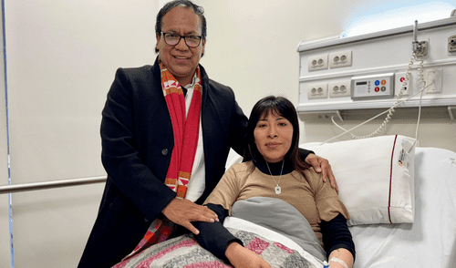 Betssy Chávez recibió su libertad internada en la clínica Cayetano Heredia. Foto: Difusión Betssy Chávez