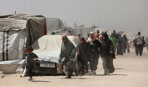 La zona humanitaria podría albergar a aproximadamente un millón de ciudadanos palestinos. La zona humanitaria podría albergar a aproximadamente un millón de ciudadanos palestinos. Foto: AFP