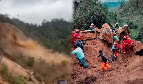 Fiscalía informó que los dos cuerpos fallecidos fueron encontrados tras el derrumbe. Foto: COERN Amazonas