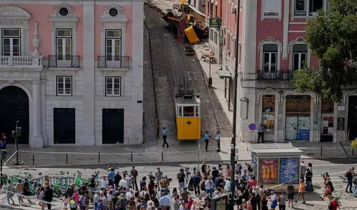 La desconexión del cable entre las dos cabinas habría provocado el descarrillamiento del funicular. La desconexión del cable entre las dos cabinas habría provocado el descarrillamiento del funicular. Foto: AFP