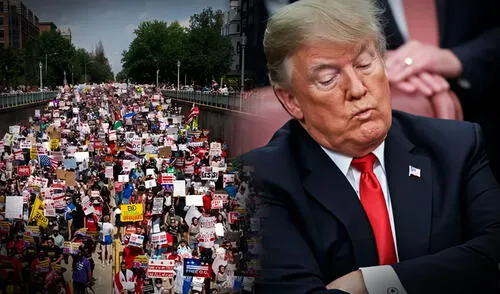 Miles de manifestantes salieron a las calles de Washington D.C. para protestar en contra del despliegue de tropas en la ciudad por parte de Trump. Miles de manifestantes salieron a las calles de Washington D.C. para protestar en contra del despliegue de tropas en la ciudad por parte de Trump.