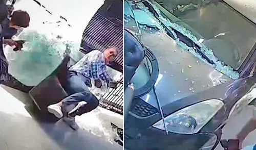 conductor estrella su auto contra barbería en La Molina Conductor pierde el control de su vehículo y se estrella contra barbería en La Molina: cámaras graban el hecho