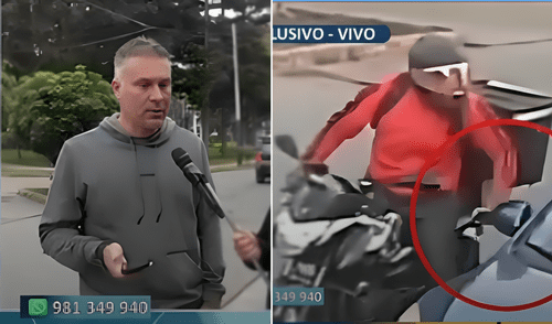 Leao Butrón denunció frente a cámaras que el automóvil de su hermano sufrió daños ocasionados por un repartidor de delivery.