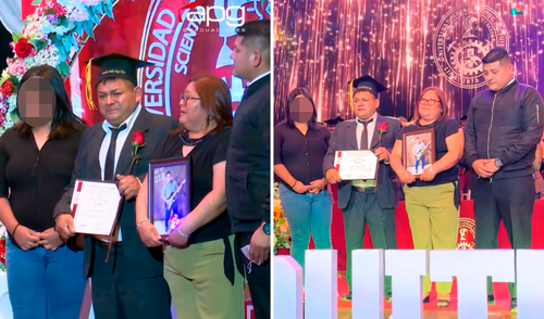 UNI, universidad nacional de ingeniría, padres recogen diploma de graduación de la uni de su hijo fallecido