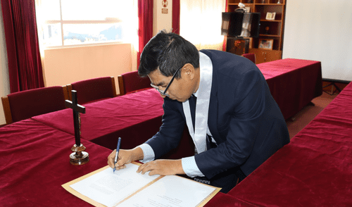 La ceremonia de juramentación fue presidida por el Dr. Jorge Guillermo Fernández Ceballos. Fuente: Difusión.