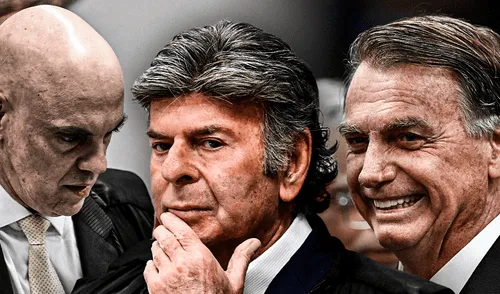 La posición de Fux contrasta con la del relator del caso, Alexandre de Moraes, y el magistrado Flávio Dino. Foto: Composición LR/AFP. Juicio contra Bolsonaro en suspenso: tercer juez solicitó anulación del proceso ante "incompetencia absoluta" del Supremo