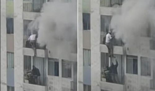 Incendio en condominio de Santa Anita deja siete personas afectadas por inhalación de humo