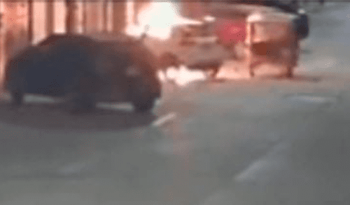 El hecho ocurrió la noche del martes 9 de septiembre. Cámaras grabaron ataque. Policía investiga el caso. Foto: Difusión El hecho ocurrió la noche del martes 9 de septiembre. Cámaras grabaron ataque. Policía investiga el caso. Foto: Difusión