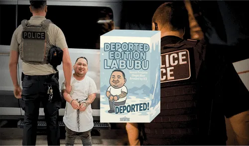 Donald Trump caricaturiza a inmigrante como muñeco Labubu tras ser arrestado por ICE. Donald Trump caricaturiza a inmigrante como muñeco Labubu tras ser arrestado por ICE.
