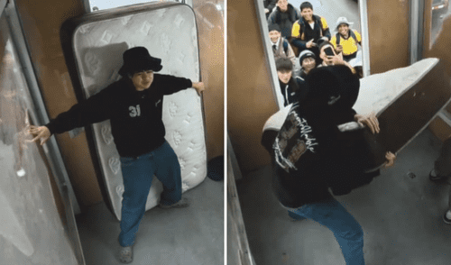 Fans intentan quitar colchón al streamer Sacha