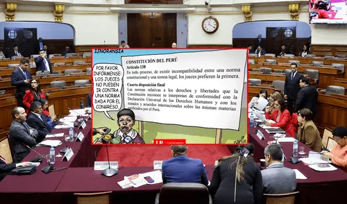 Carlincatura ironiza declaraciones de congresista fujimorista. Foto: composición LR Carlincatura jueces ley de amnistía