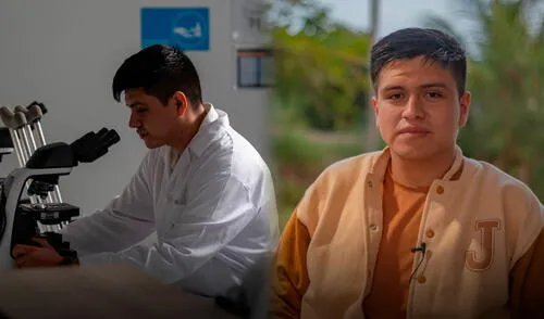 El joven estudiante ahora estudia en Medicina Humana en la Universidad Científica del Sur, en Los Olivos. Foto: Composición LR El joven estudiante ahora estudia en Medicina Humana en la Universidad Científica del Sur, en Los Olivos. Foto: Composición LR