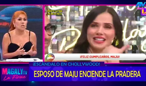 Maju Mantilla le habría sido infiel en más de una ocasión a Gustavo Salcedo. Foto: Composición LR/Captura/'Magaly TV, la firme' Maju Mantilla le habría sido infiel en más de una ocasión a Gustavo Salcedo.