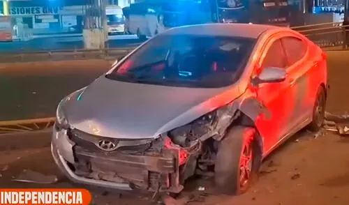 Auto quedó destrozado tras impactar contra rejas de estación del Metropolitano: chofer se habría quedado dormido