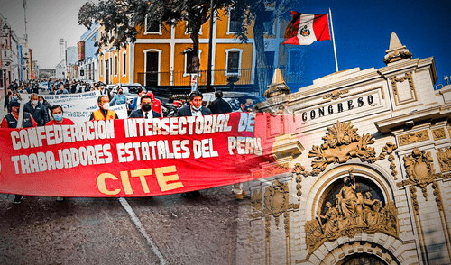 La CITE es uno de los convocantes a la movilización que busca presionar al Congreso por la aprobación la CTS al 100%. Foto: composición LR/CITE/Congreso CAS