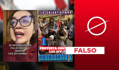 El Minsa indicó que no se han registrado fallecidos producto de las manifestaciones del 13 de septiembre. Foto: composición LR/capturas de pantalla protesta reforma afp