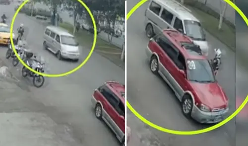 La mujer policía presentó múltiples contusiones tras ser embestida por la miniván. Foto: Composición LR La mujer policía presentó múltiples contusiones tras ser embestida por la miniván. Foto: Composición LR