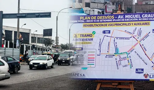 Conoce los desvíos por la obra Vía Expresa Grau desde este 15 de septiembre. Foto: Composición LR/JazmínCeras Conoce los desvíos por la obra Vía Expresa Grau desde este 15 de septiembre. Foto: Composición LR/JazmínCeras