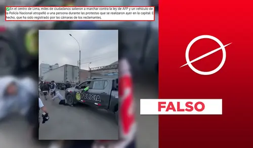Video muestra a un efectivo de la PNP atropellando a un hincha de Alianza Lima con la patrulla policial. Foto: composición LR/captura de pantalla Alianza Lima vs Deportivo Garcilaso