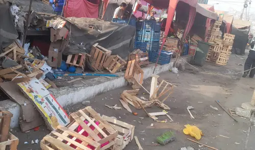 Negocios son afectados por explosivo en Carabayllo. Foto: Mabel Alva Negocios son afectados por explosivo en Carabayllo. Foto: Mabel Alva