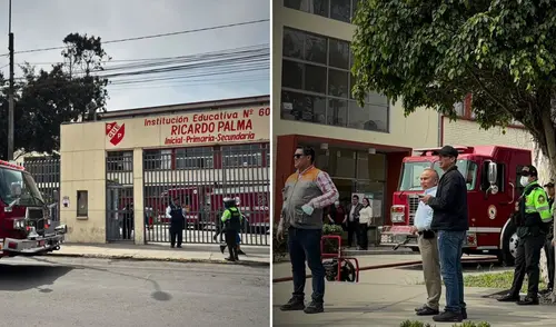 Seis unidades de Bomberos atendieron incendio en colegio de Surquillo Seis unidades de Bomberos atendieron incendio en colegio de Surquillo