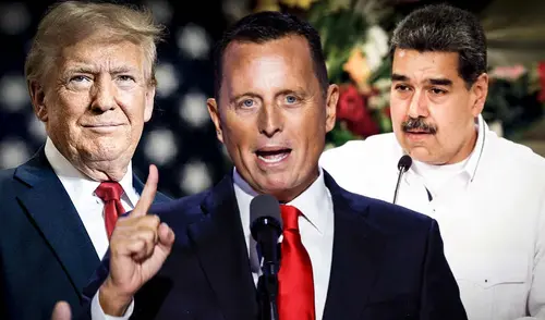 Richard Grenell, enviado especial de Trump, aseguró que aún hay espacio para un acuerdo entre EE. UU. y Venezuela, a pesar de las recientes tensiones y el deterioro del diálogo. Foto: composición LR/AFP Representante de Trump asegura que Venezuela aún puede evitar la guerra y llegar a un acuerdo con Estados Unidos