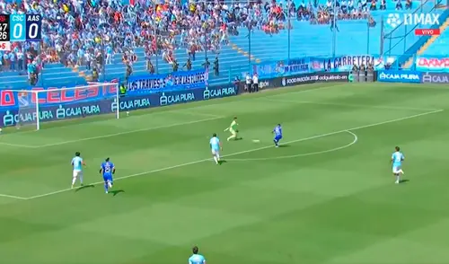 Sporting Cristal está empatando 0-0 ante Alianza Atlético. Foto: captura de L1 Max. Sporting Cristal se salvó tras doble remate al palo de jugador de Alianza Atlético