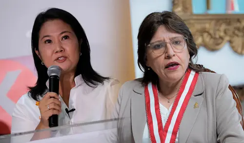 Delia Espinoza solicita anulación de Fuerza Popular. Foto: composición LR Delia Espinoza Keiko Fujimori