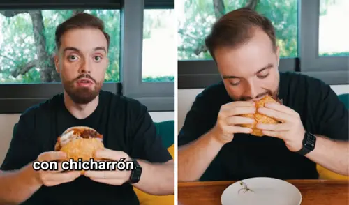 Ibai Llanos prueba por primera vez pan con chicharrón