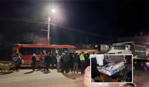 Chofer y cobrador de la custer intentaron escapar, pero fueron retenidos por la población. Foto: Difusión