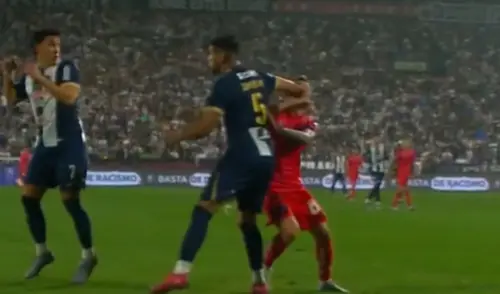 Carlos Zambrano fue titular en el Alianza Lima vs U. de Chile. Foto: captura de ESPN