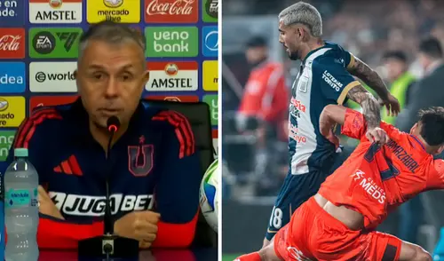 Gustavo Álvarez dio su análisis sobre sus jugadores al finalizar el U. Chile vs Alianza Lima. Foto: composición LR/captura de ESPN/Movistar Deportes