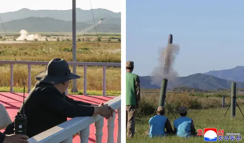 Kim Jong-un manifestó sentirse satisfecho con esta demostración. Kim Jong-un manifestó sentirse satisfecho con esta demostración. Foto: AFP