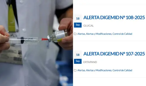 La Digemid ordena el retiro inmediato de los medicamentos GLUCAL 10% y ERTAPAND 1 g, tras detectar partículas extrañas que pueden comprometer la salud de los pacientes.