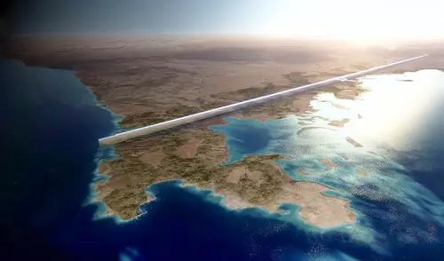 The Line, el ambicioso proyecto de Arabia Saudita bajo la Visión 2030, busca transformar el urbanismo con una ciudad futurista de 170 km sin coches. Foto: The Line "The Line", el megaproyecto para construir la ciudad vertical más extensa del mundo valorizada en US$500.000 millones