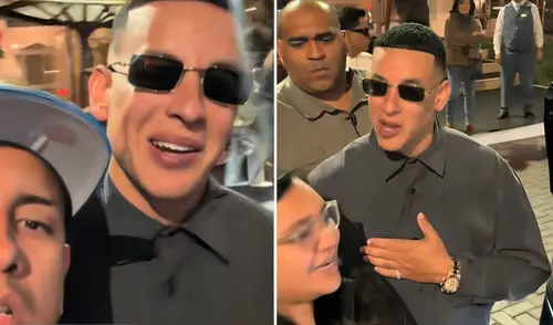 Daddy Yankee posó junto a varios fans en Miraflores, Lima.