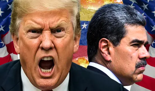 Trump, en Truth Social, exige a Maduro retirar presos enviados a EE. UU. Foto: Creado por IA/AFP Donald Trump - Nicolás Maduro - Venezuela - Estados Unidos