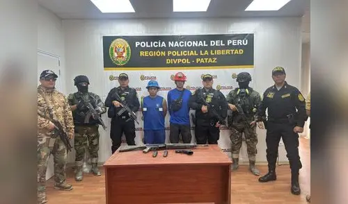 La policía recuperó una de las armas de guerra en Pataz Foto: PNP La policía recuperó una de las armas de guerra en Pataz Foto: PNP