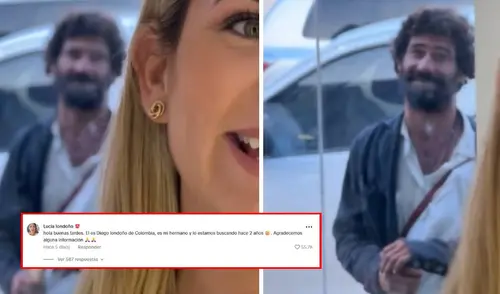 Diego Londoño no recuerda ni su nombre ni su país de origen debido a una amnesia severa desarrollada hace más de cinco años. Foto: composiciónLR/TikTok “Es mi hermano”: video de tiktoker ayudó a familia colombiana a ubicar a pariente desaparecido desde 2023