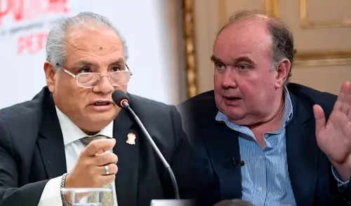 Rafael López Aliaga habría retomado "amistad" con ministro del MTC. Foto: composición LR rafael lópez aliaga y cesar sandoval